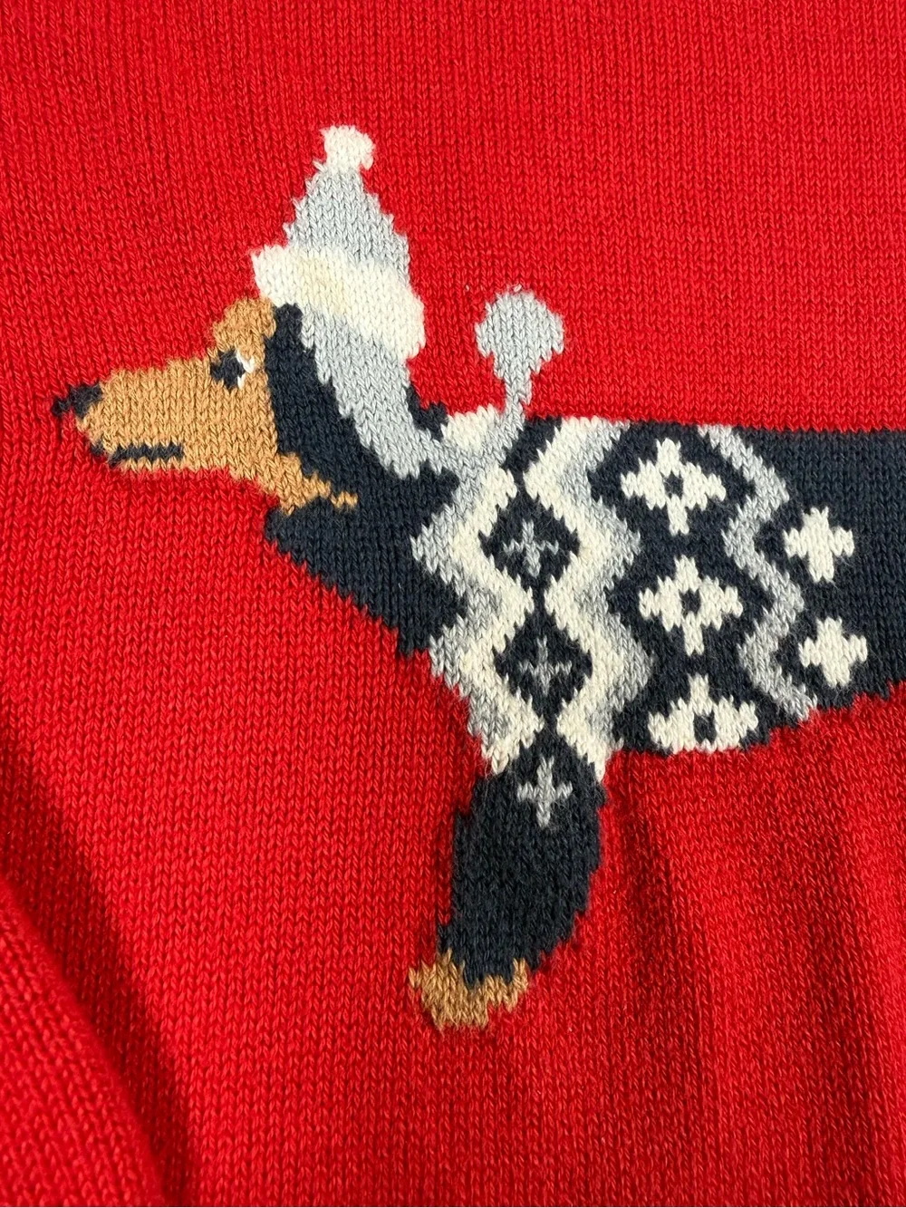 GAP Toddler Dachshund Christmas Sweater 4 Holiday Fair Isle Dog Cottagecore Cute